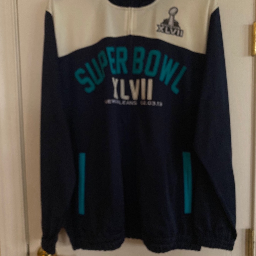NFL Super Bowl #47 Zip up jacket XL New